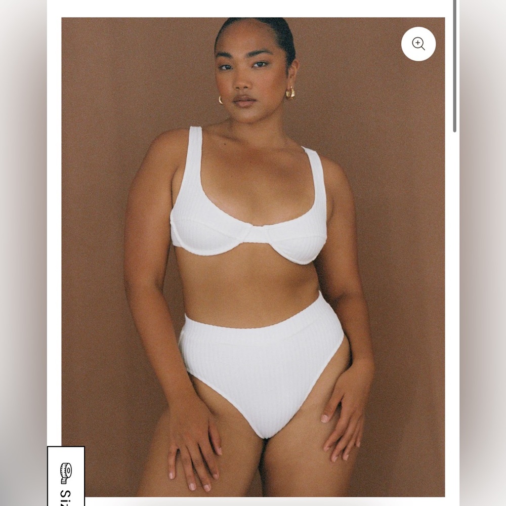 Ochre Lane Ribbed Toweling Balconette Bra and Bottom